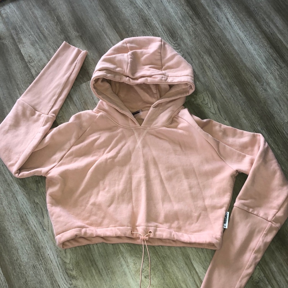 GYMSHARK Blush Cropped Hoodie